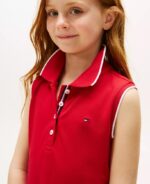 ⁦فستان بناتي تومي هيلفيغر (Tommy Hilfiger) احمر⁩ - الصورة ⁦3⁩