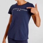 تيشرت بناتي تومي هيلفيغر (Tommy Hilfiger) كحلي  قطن اصلي
