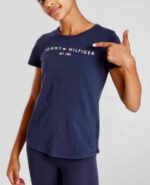 تيشرت بناتي تومي هيلفيغر (Tommy Hilfiger) كحلي  قطن اصلي