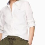 قميص نسائي تومي هيلفيغر (Tommy Hilfiger) ابيض قطن اصلي