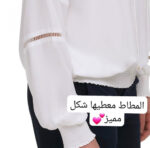 ⁦قميص نسائي تومي هيلفيغر (Tommy Hilfiger) ابيض جرجيت اصلي⁩ - الصورة ⁦3⁩