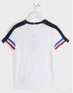 ⁦تيشرت ولادي تومي هيلفيغر (Tommy Hilfiger)ابيضّ بخطوط قطن اصلي⁩ - الصورة ⁦6⁩