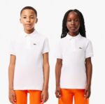 ⁦تيشرت بولو أبيض Lacoste⁩ - الصورة ⁦2⁩
