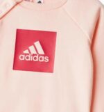 ⁦طقم مواليد بناتي وردي  Adidas قطن⁩ - الصورة ⁦3⁩