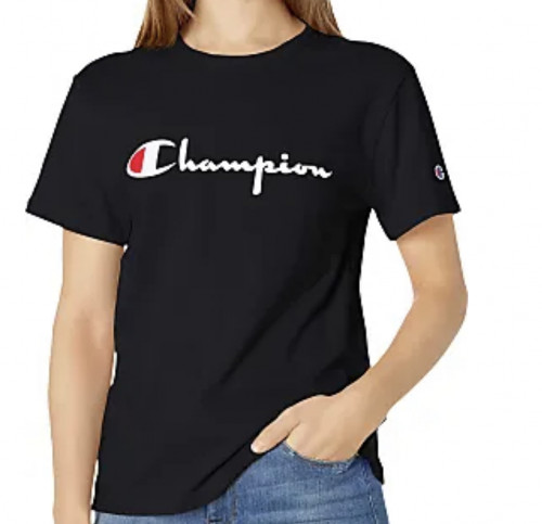 8TtFI9icSMw6BIeo8ZOCFQxbdwOqj1o9X6TKOngq تيشرت تشامبيون Champion نسائي - اسود - أصلي - الصورة 1