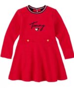 ⁦|فستان بناتي تومي هيلفيغر (Tommy Hilfiger)  احمر⁩ - الصورة ⁦3⁩