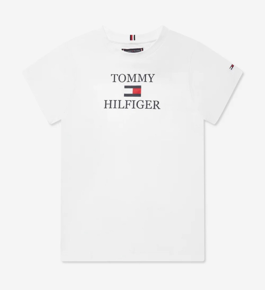 L3pABM6SzjKdTEPUUOXAFIHZwZRi5HiOyWB78lib تيشرت ولادي تومي هيلفيغر (Tommy Hilfiger) ابيض قطن اصلي - الصورة 1