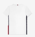 ⁦تيشرت ولادي تومي هيلفيغر (Tommy Hilfiger)ابيضّ بخطوط قطن اصلي⁩ - الصورة ⁦3⁩