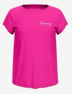 تيشرت بناتي تومي هيلفيغر (Tommy Hilfiger) فوشي  قطن اصلي