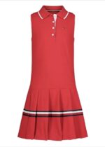 ⁦فستان بناتي تومي هيلفيغر (Tommy Hilfiger) احمر⁩ - الصورة ⁦2⁩
