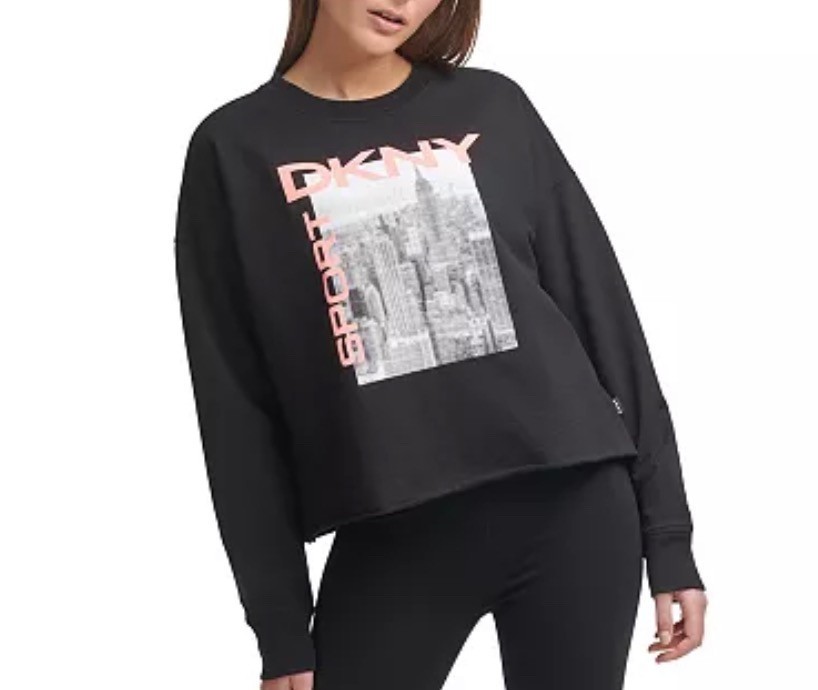 TzzKanlZZ3lYhzTOGjGuAtpBTLpL6NfZwoM6UYa9 بلوفر نسائي أسود دكني Dkny - الصورة 1