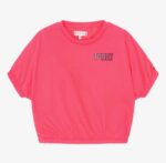 تيشرت بناتي تومي هيلفيغر (Tommy Hilfiger) فوشي  قطن اصلي