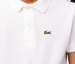 ⁦تيشرت بولو أبيض Lacoste⁩ - الصورة ⁦3⁩