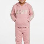 طقم مواليد  وردي قطن ربيعي دكني  Dkny