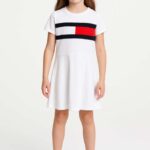 فستان بناتي تومي هيلفيغر (Tommy Hilfiger) ابيض