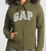 بلوفر هودي نسائي قاب | Gap زيتي