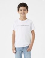 تيشيرت بأكمام قصيرة وطبعة شعار اArmani
