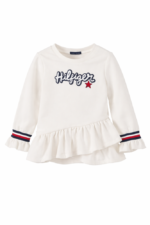⁦بلوفر سويتر بناتي تومي هيلفيغر (Tommy Hilfiger) أبيض⁩ - الصورة ⁦3⁩