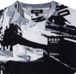 ⁦فستان بناتي أسود وأبيض دكني Dkny⁩ - الصورة ⁦5⁩