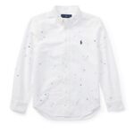 قميص ولادي ربيعي  رالف لورين Ralph Lauren أبيض