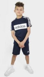 ⁦طقم كحلي قطن Adidas⁩ - الصورة ⁦2⁩
