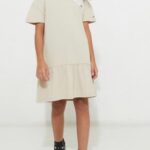 فستان بناتي تومي هيلفيغر (Tommy Hilfiger) بيج