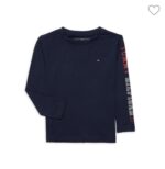 ⁦تيشرت ولادي كم طويل تومي هيلفيغر (Tommy Hilfiger) كحلي قطن اصلي⁩ - الصورة ⁦2⁩