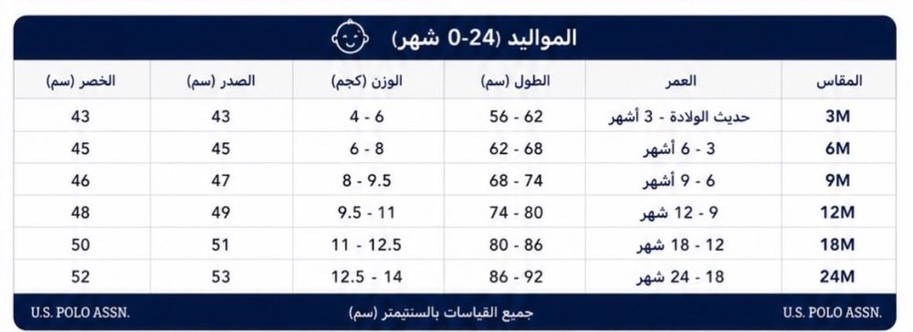 دليل المقاسات